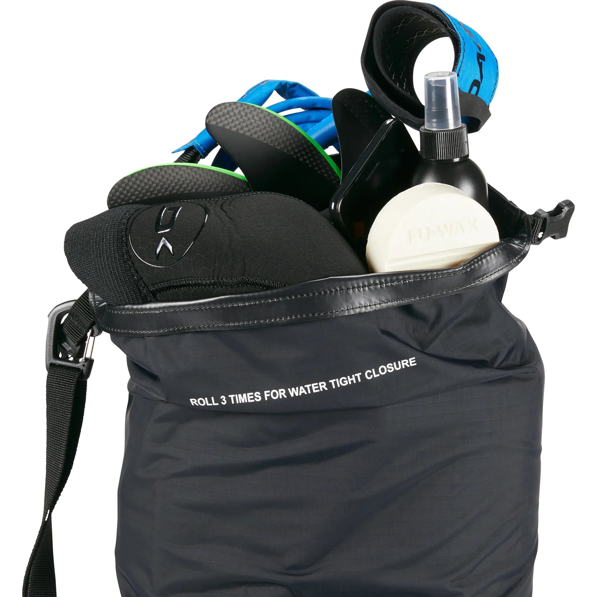 Dakine Rolltop Drybag 20L - Sort - Pakket med neopren udstyr og andet tilbehør