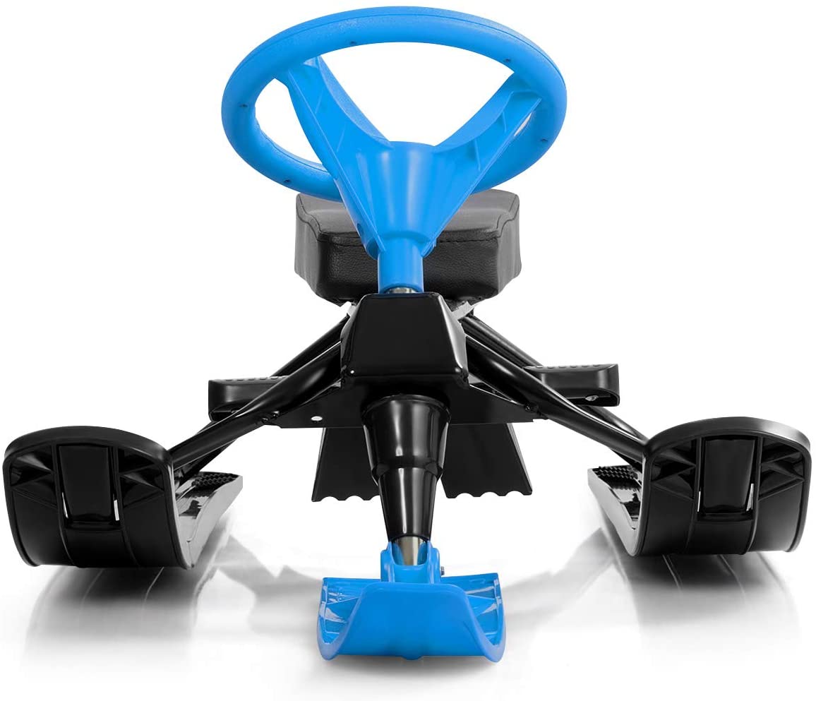 Snowracer-slede med ratt - Blå