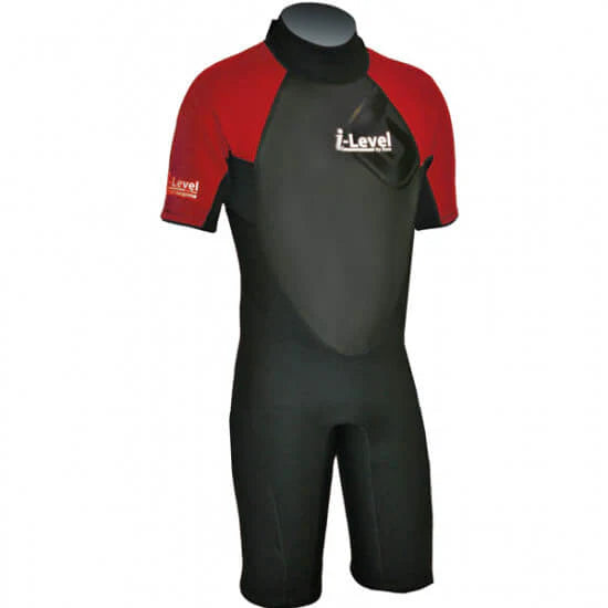 Base I-Level Shorty Våddragt (2/2 mm) Flatlock - Sort/Rød