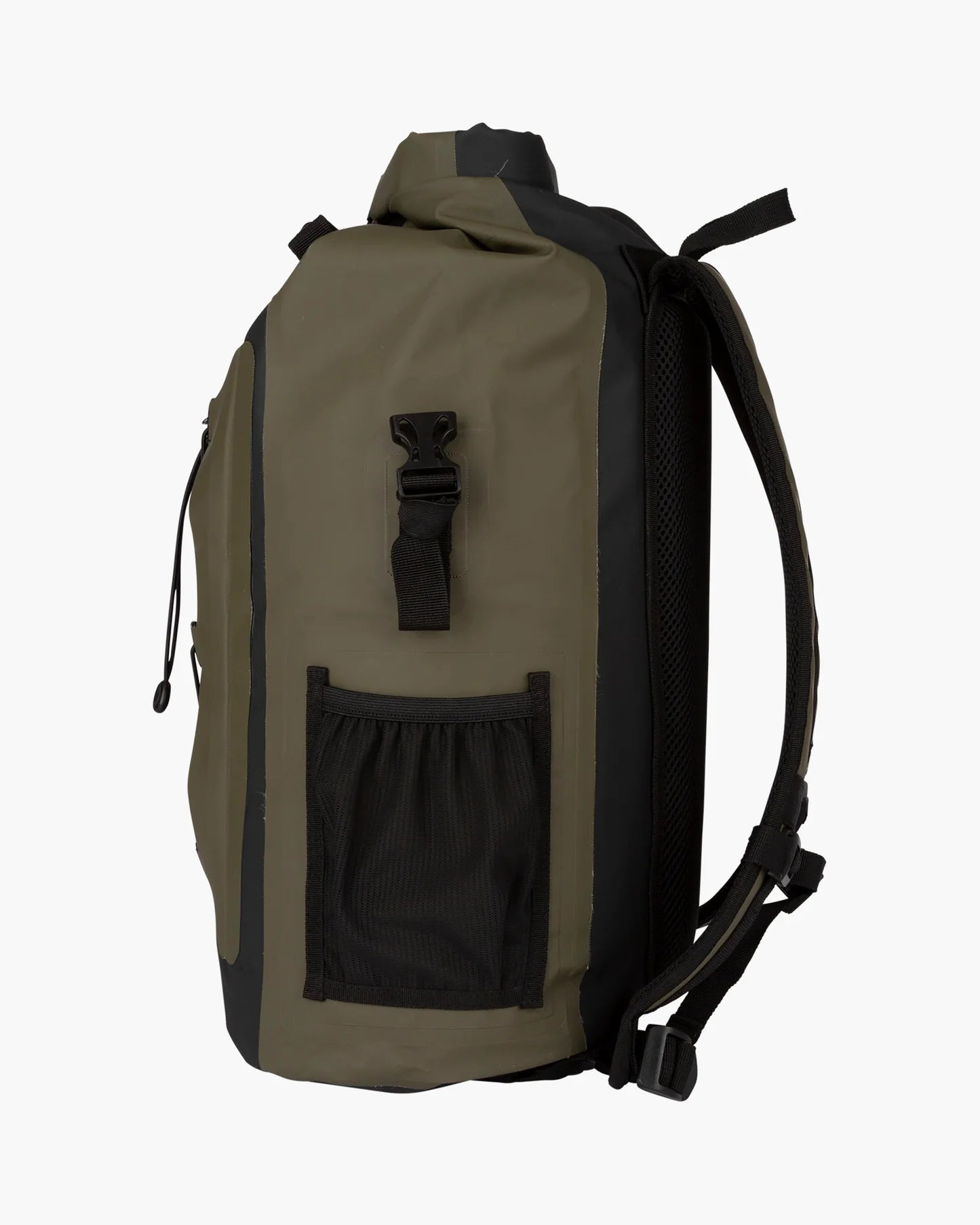 Salty Crew Voyager Roll Top Backpack – Black/Military