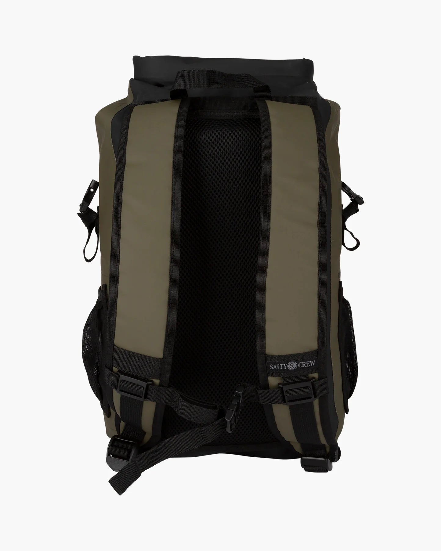 Salty Crew Voyager Roll Top Backpack – Black/Military