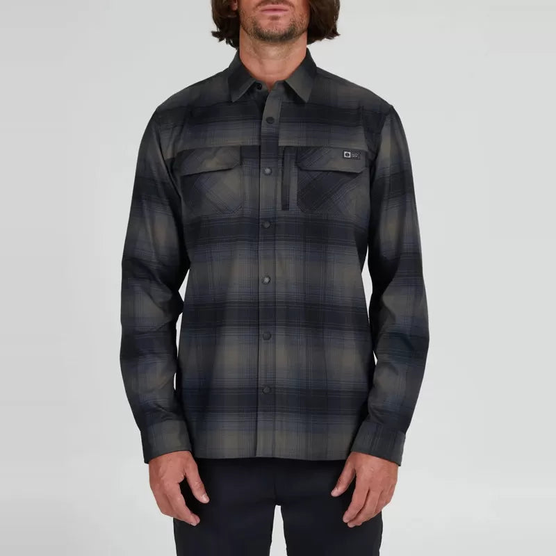 Salty Crew Fathom LS Tech Flannel Skjorte - Sort