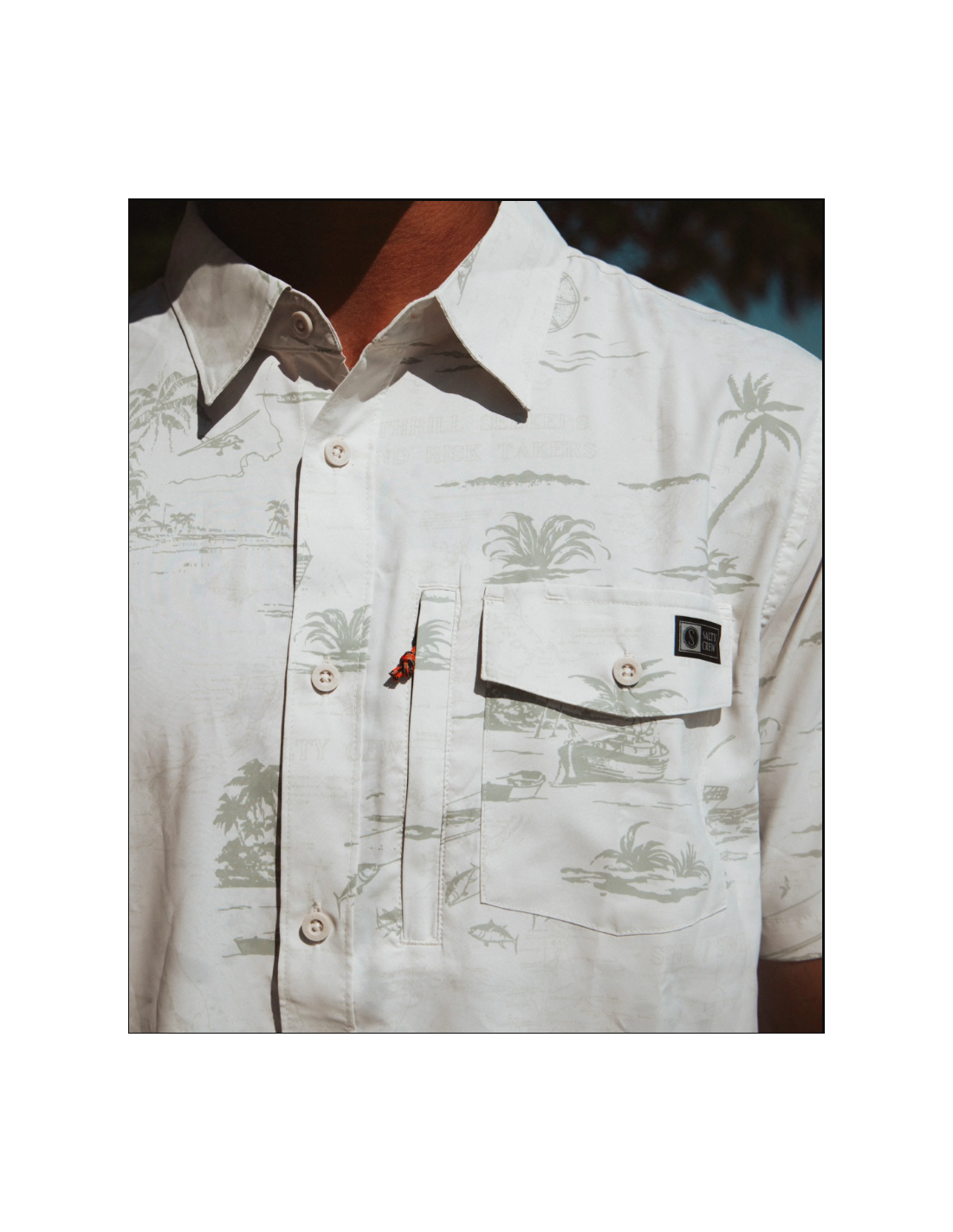 Salty Crew Seafarer S/S Tech Woven - Wax