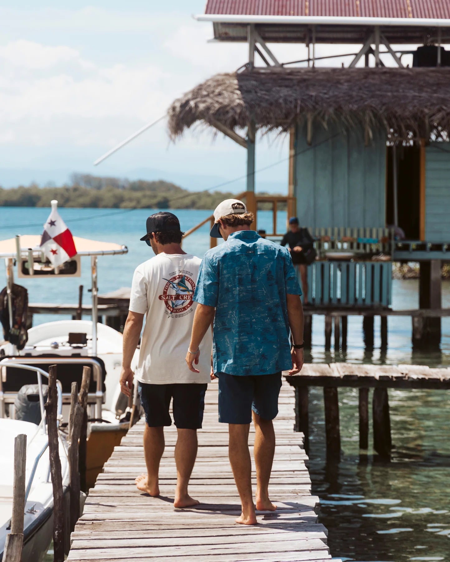 Salty Crew Seafarer S/S Tech Woven - Slate