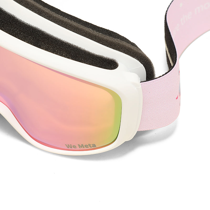 We Meta Skibriller for Jenter - Hvit/Rosa